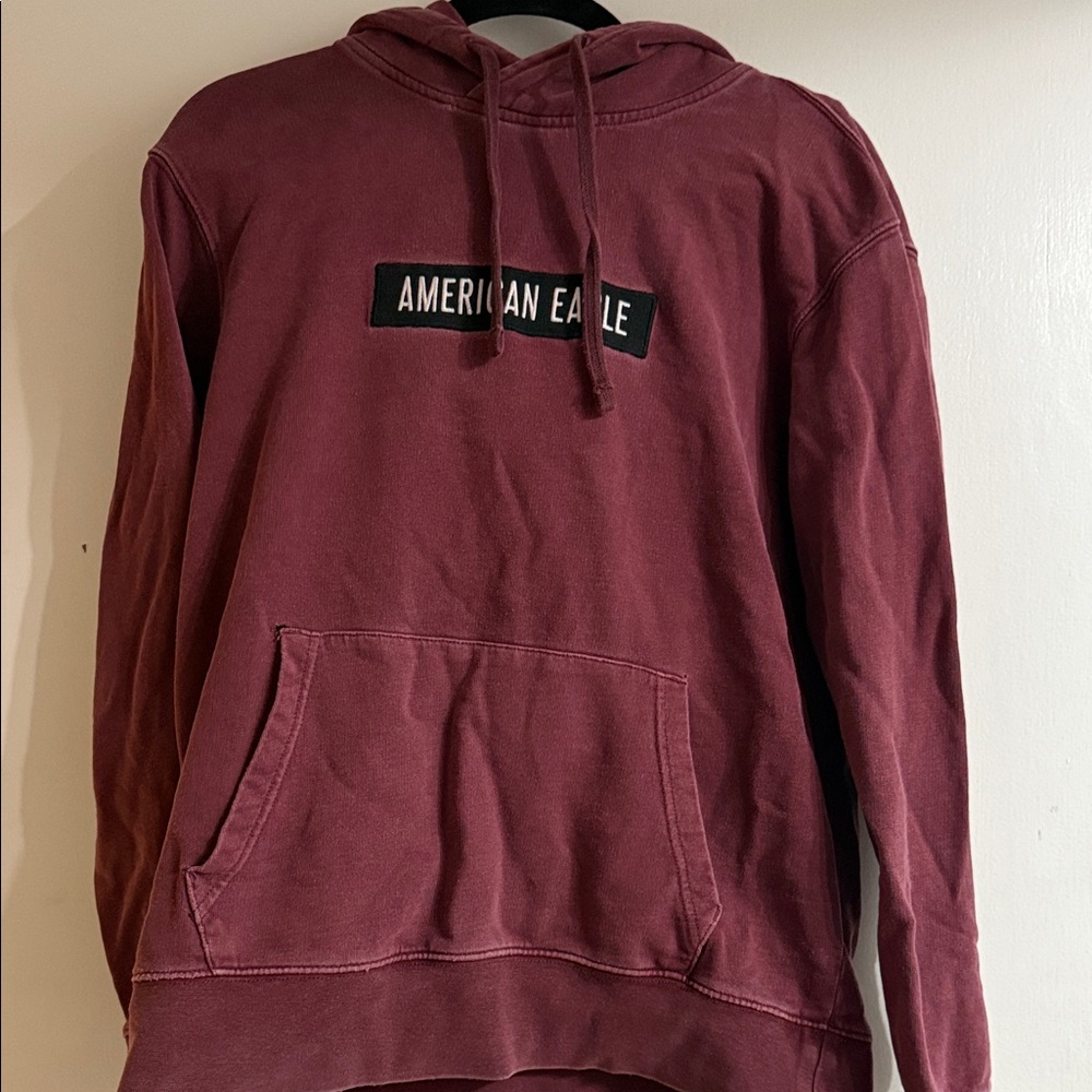 American Eagle Outfitters Men's Maroon Hoodie